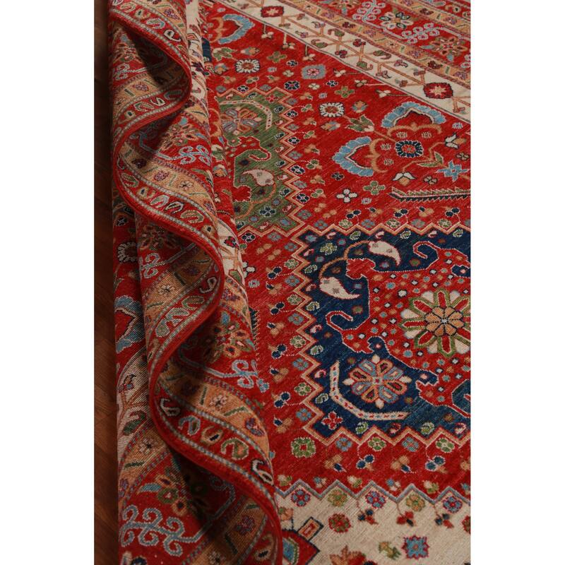 Vegetable Dye Ziegler Area Rug Handmade Oriental Wool Carpet - 6'7"x 9'9"