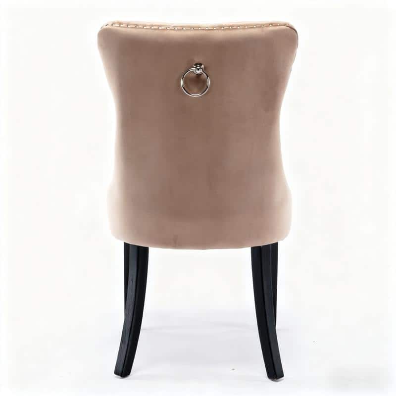 Solid Wood Velvet Upholstered Dining Chair Set of 4