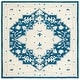 preview thumbnail 24 of 43, SAFAVIEH Handmade Micro-Loop Heidegunde Wool Rug 5' Square - Navy/Ivory - Square