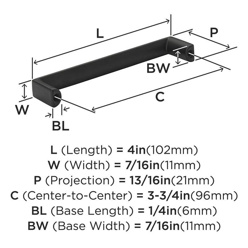Amerock BP37290 Metro 3-3/4" Center to Center Handle Cabinet Pull