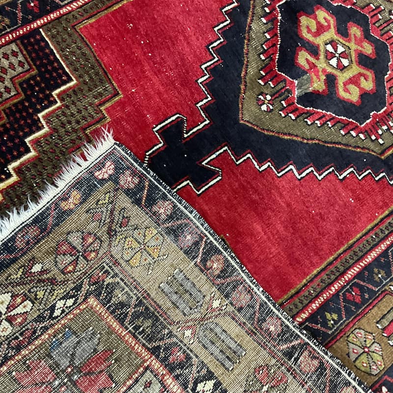 HERAT ORIENTAL Antique Handmade Anatolia Wool Rug - 3'7" x 6'2"