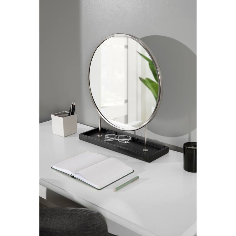 Kate and Laurel Maxfield Round Tabletop Mirror