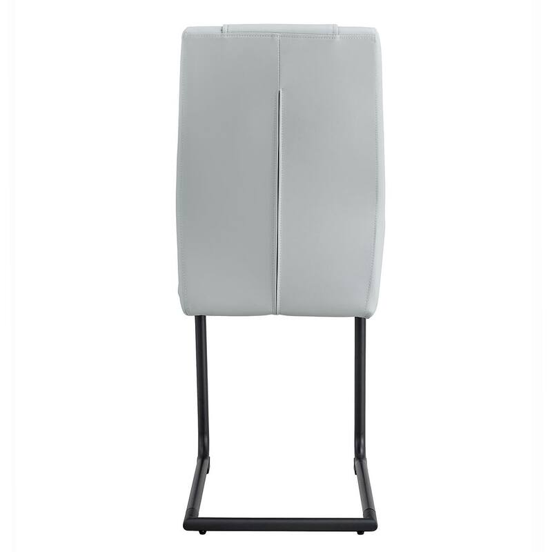 PU Leather Upholstered Dining Chair with Metal Feet