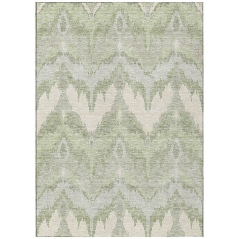 HomeRoots Ikat Transitional Rectangle Outdoor Rug