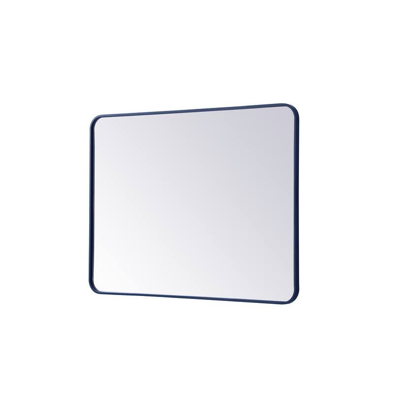 Ezra Soft Corner Metal Rectangular Mirror