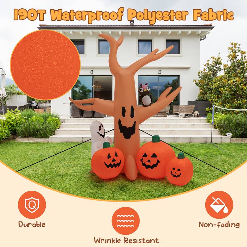 8 FT Halloween Inflatable Dead Tree Outdoor Halloween Yard Decorations