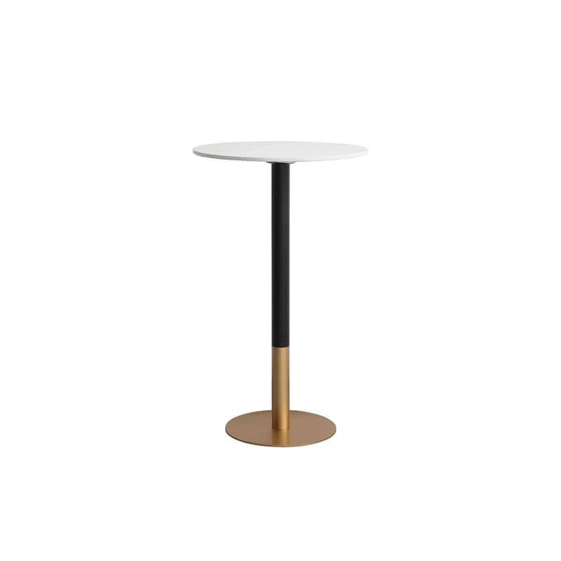 Linx 23" Faux Marble Pub table - White