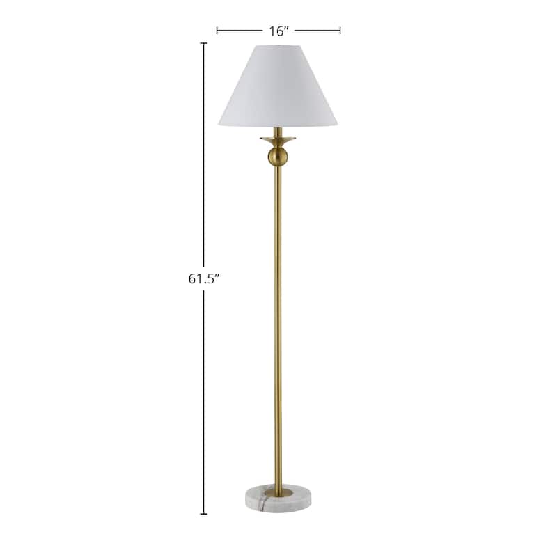 Marjorie 62" Floor Lamp with Linen Shade, Gold