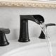 preview thumbnail 23 of 33, Double Handle Three-Hole Bath Waterfall Faucet with Drain