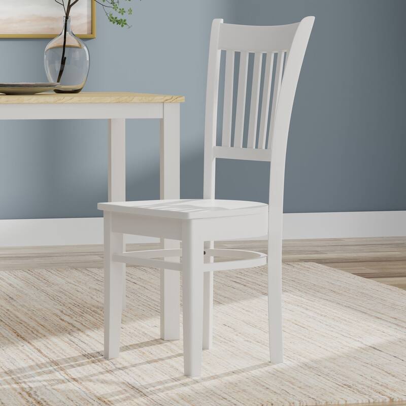 5-Piece Dining Set, 48" Rectangle Wood Table and Spindle Chairs