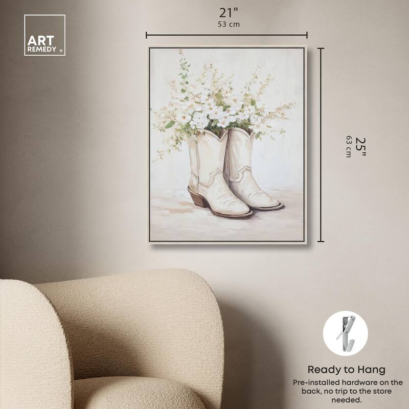 Prairie Bloom Boots Canvas by Art Remedy