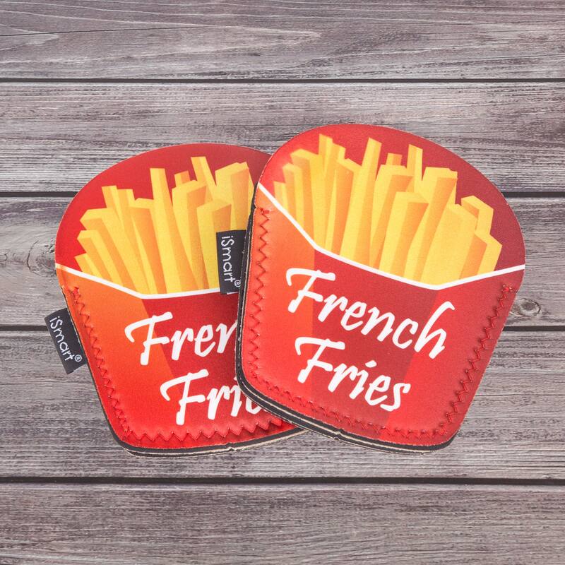 Creative Home Set of 2 (One Pair) French Fries Design Heat-Resistant Neoprene Oven Mitt - 5.2" x 5.7"