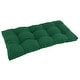 preview thumbnail 93 of 94, Solid Twill Tufted Indoor Bench Cushion (Multiple widths from 42 to 60 inch) 42" wide - Forest Green