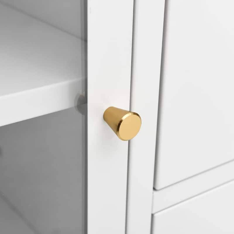 vidaXL Sideboard White 41.3"x13.8"x27.6" Steel and Tempered Glass