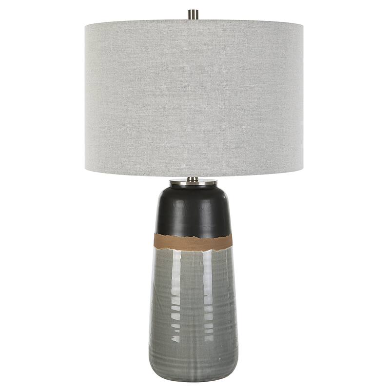 Uttermost Coen Gray Table Lamp - 26"H,   Shade 10"H x 15"Dia.