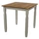 preview thumbnail 1 of 6, Wood Dining Table Corona Collection | Furniture Dash Gray wash color stain, top in antique brown color.