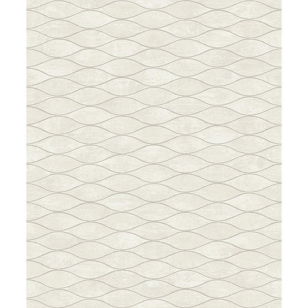 Seabrook Designs Piccola Geometric Horizontal Ogee Non-Woven Unpasted Wallpaper