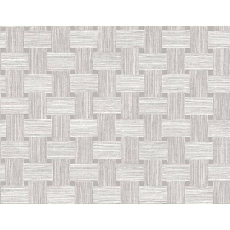 Seabrook Designs Basketweave Embossed Vinyl Unpasted Wallpaper - 27 in. W x 27 ft. L - Mirage