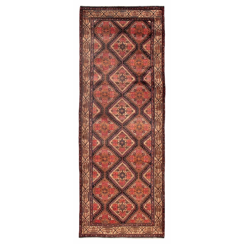 ECARPETGALLERY Hand-knotted Anadol Red Wool Rug - 3'7 x 9'11 - Red - 3'7 x 9'11
