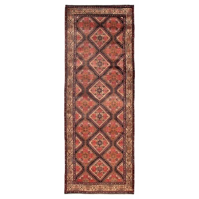 ECARPETGALLERY Hand-knotted Anadol Red Wool Rug - 3'7 x 9'11