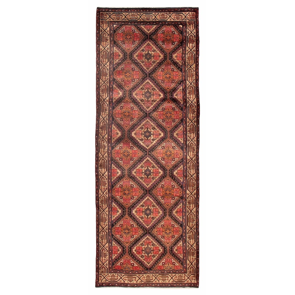 ECARPETGALLERY Hand-knotted Anadol Red Wool Rug - 3'7 x 9'11