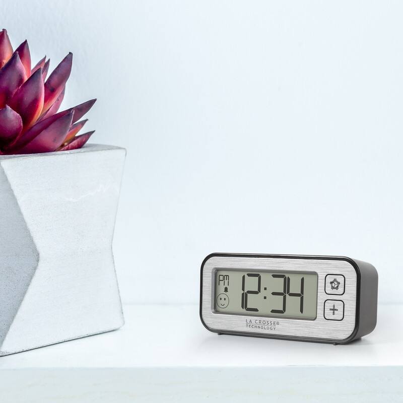 La Crosse Technology Mini Digital Clock with Comfort Meter Bed Bath
