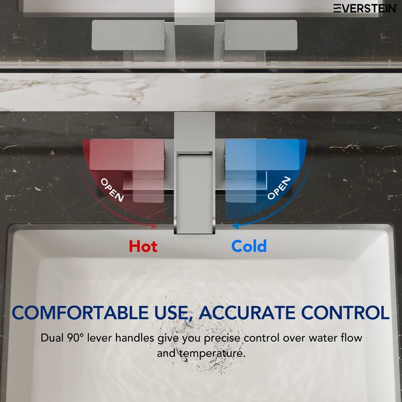 Centerset Bathroom Faucet 2-Handle, 4 Inch Bathroom Sink Faucet with Drain Assembly