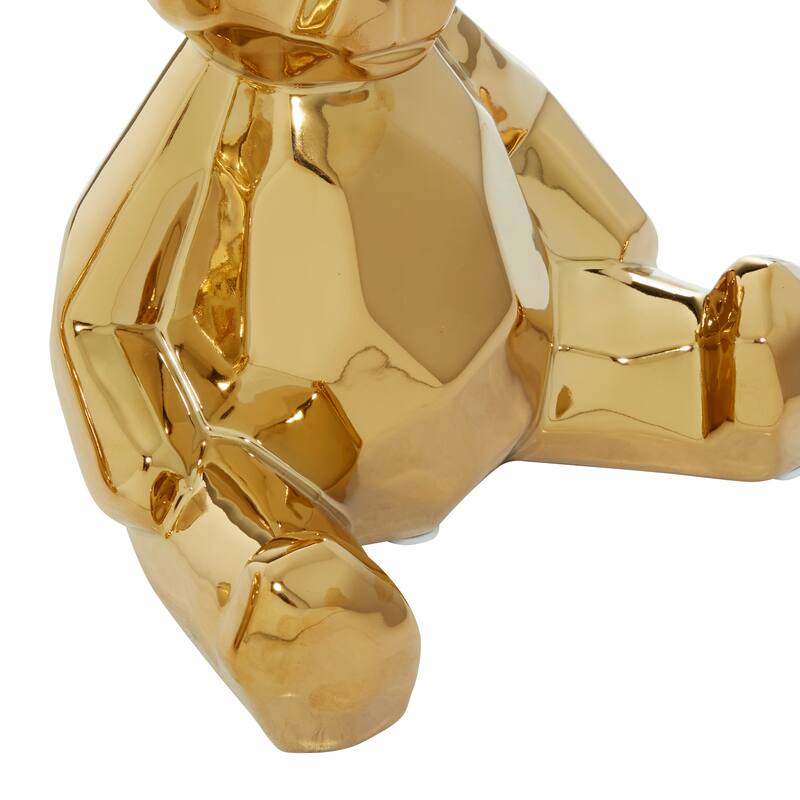 Gold Porcelain Glam Sculpture (Set of 2) - 6 x 5 x 8 and 7 x 5 x 8