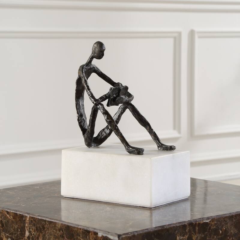 Uttermost 18162 Sit Back Relax And Read Iron Figurine