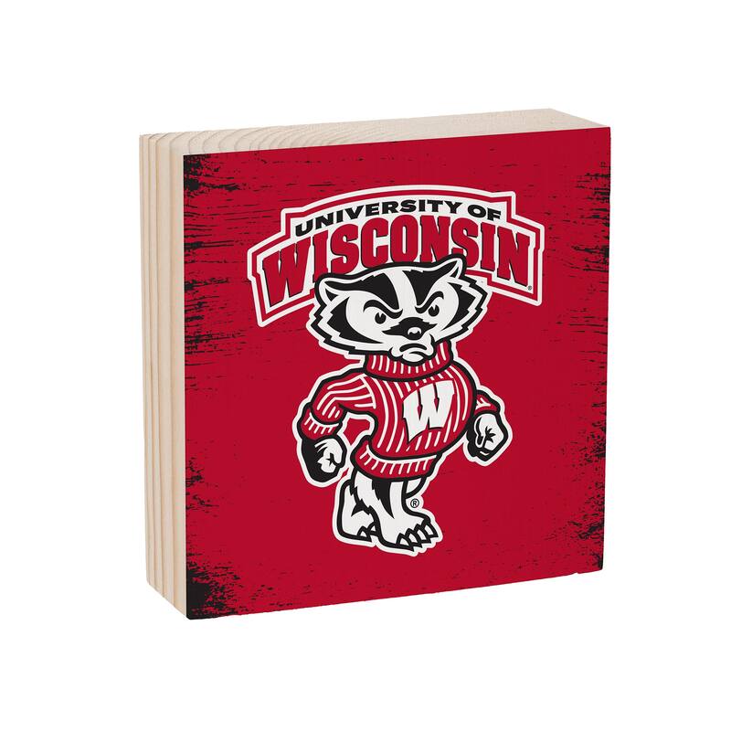 University of Wisconsin-Madison Wooden Tabletop Mantel Shelf Sign