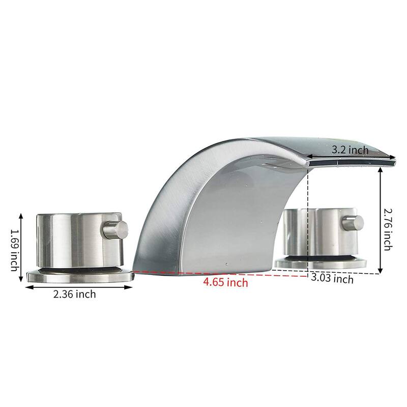 Modern 2-Handle Black/ Chrome Waterfall Bathroom Sink Faucet