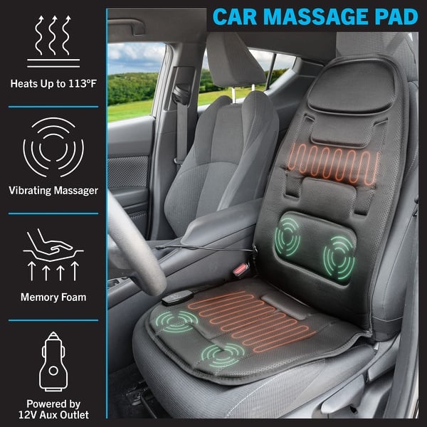 Stalwart 12V Massage Chair Pad for Car Seat