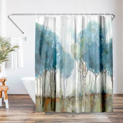 71" x 74" Shower Curtain, Misty Meadow II by PI Creative Art