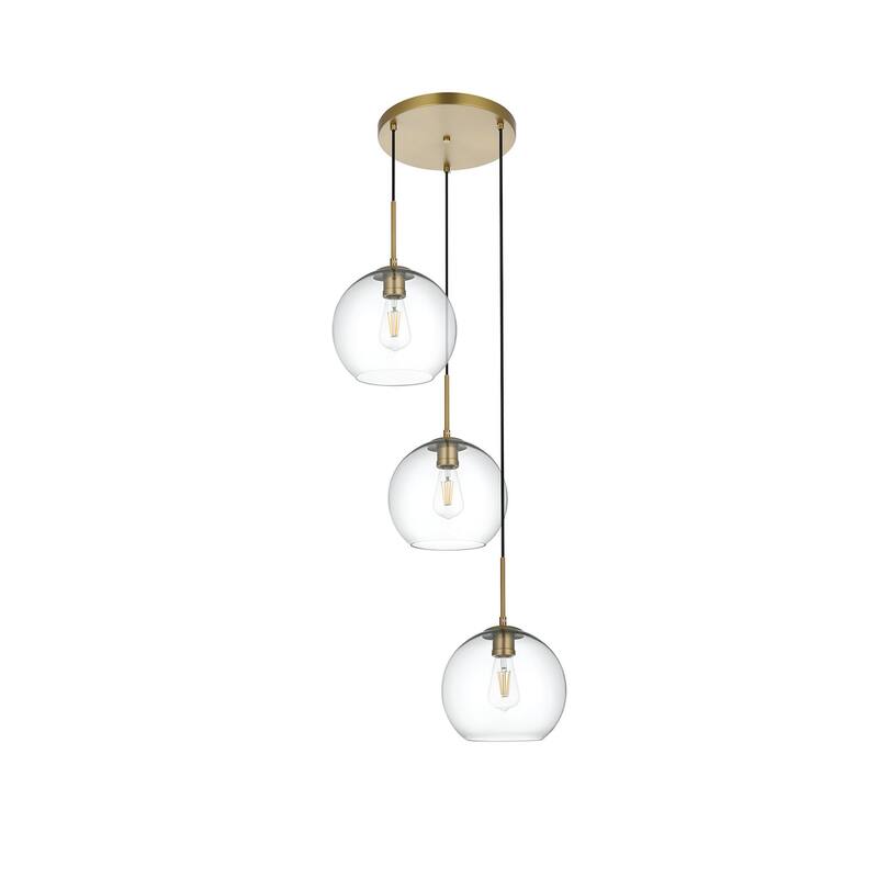 Elegant Lighting Baxter 3 Light 20" Wide Multi Light Pendant with