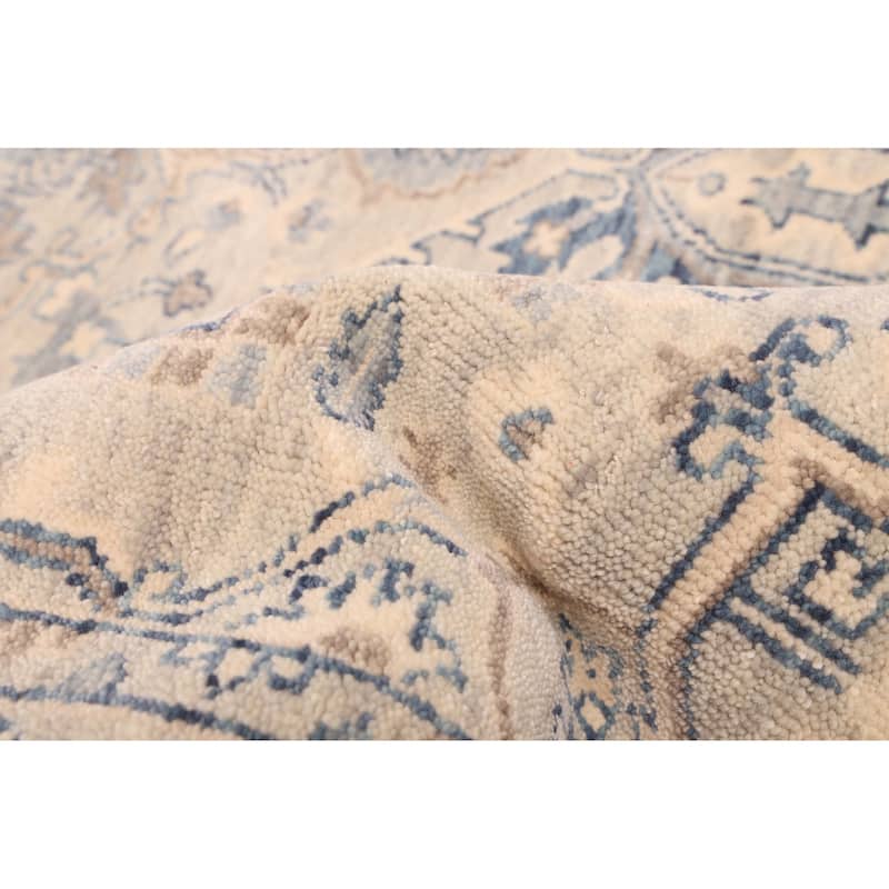 ECARPETGALLERY Hand-knotted Jules Sultane Light Grey Wool Rug - 5'2 x 8'0