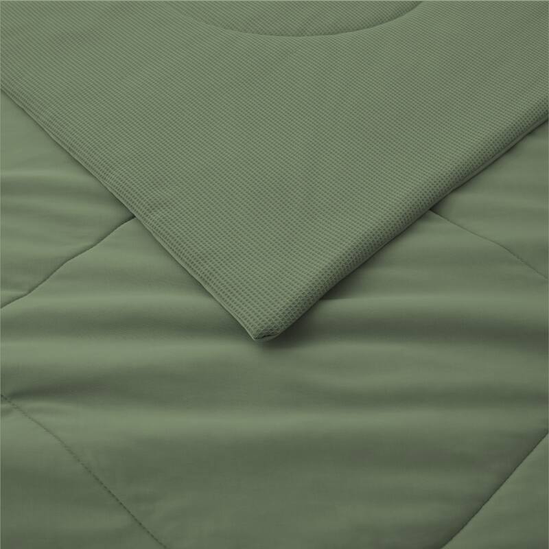 Lightweight Breathable Cooling Waffle Reversible Summer Blanket, Dual-side Cool Touch Comforter