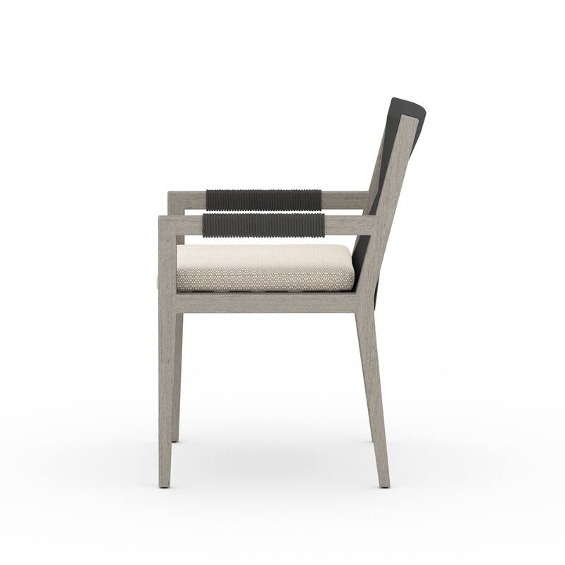 Atwood Outdoor Dining Armchair-Weathered Grey-FSC