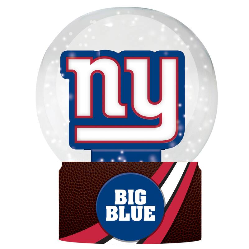 New York Giants 5 in. Multicolor Glass Tabletop Snow Globe
