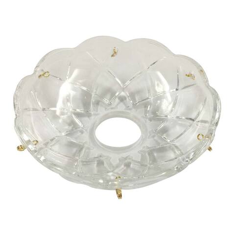 Vintage Bobeche Clear Crystal 6 Prism Hole Scallop 4 D Renovators Supply