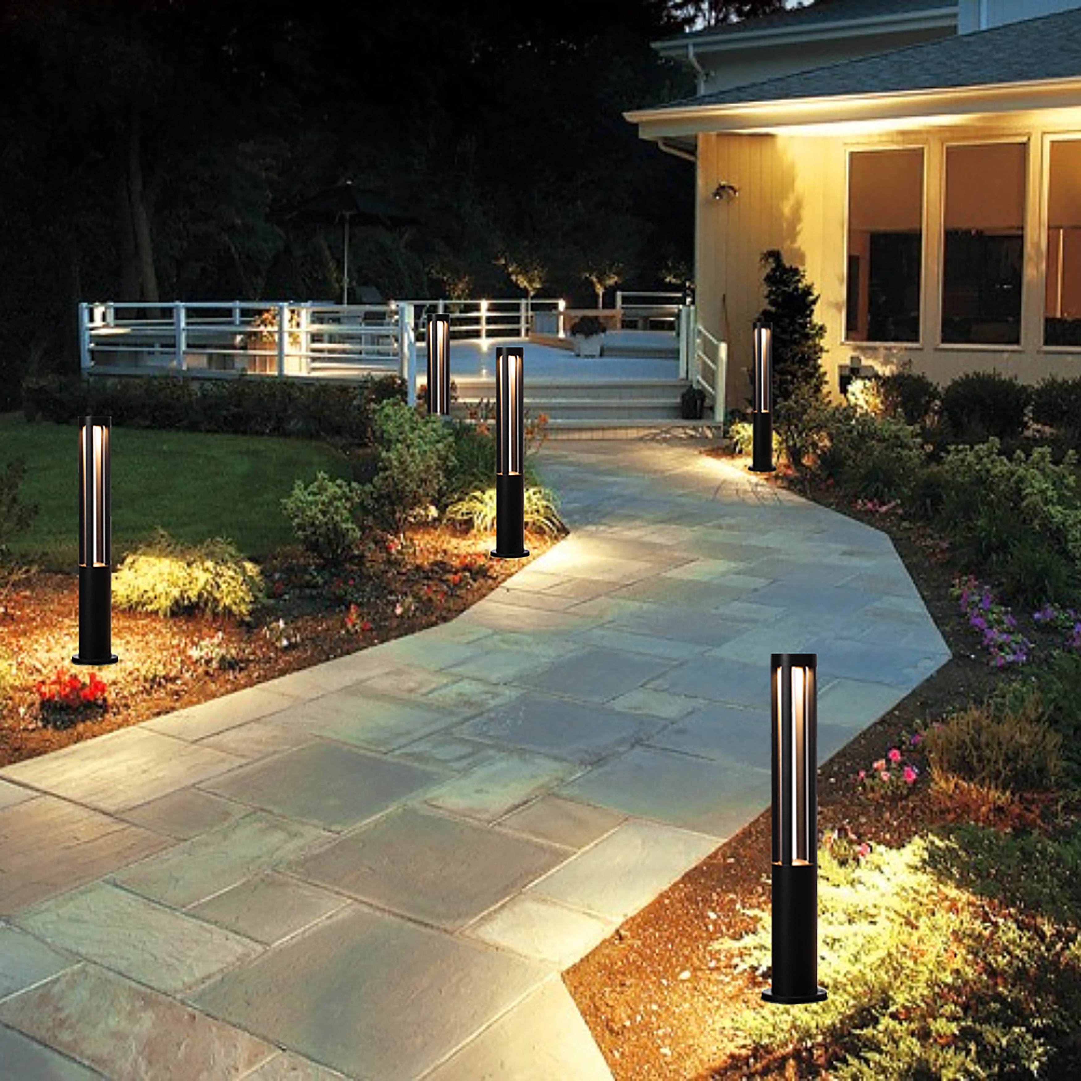 Round lights outdoor on sale