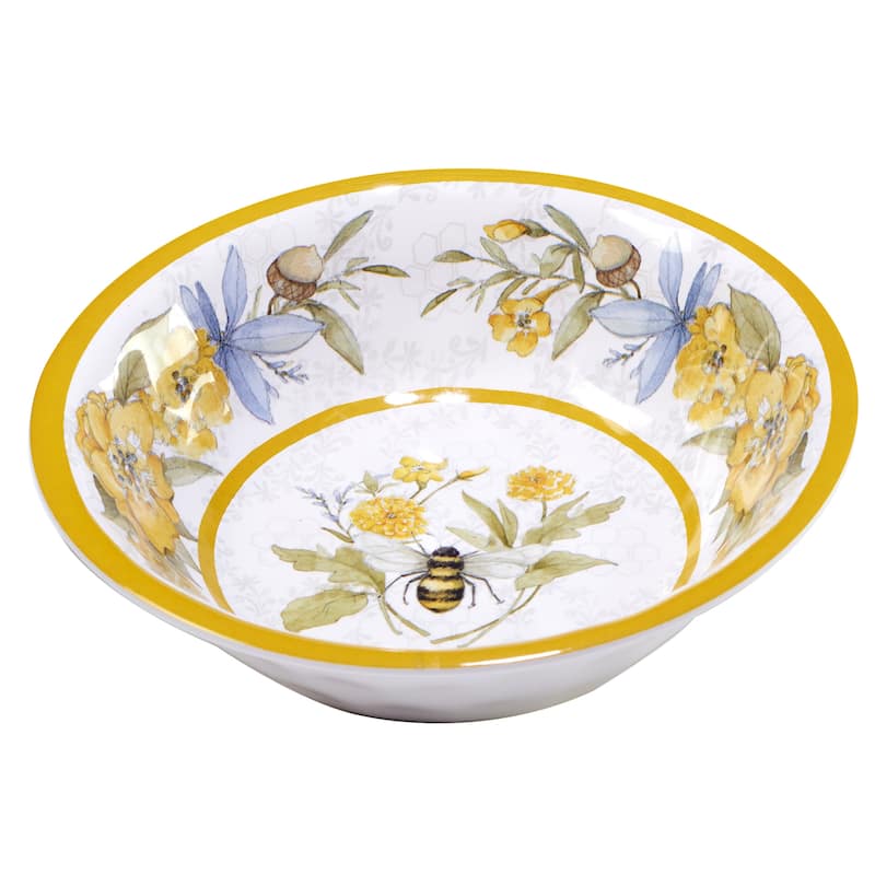 Certified International Bee Sweet 22 oz. Melamine All Purpose Bowl, Set of 6 - 22oz