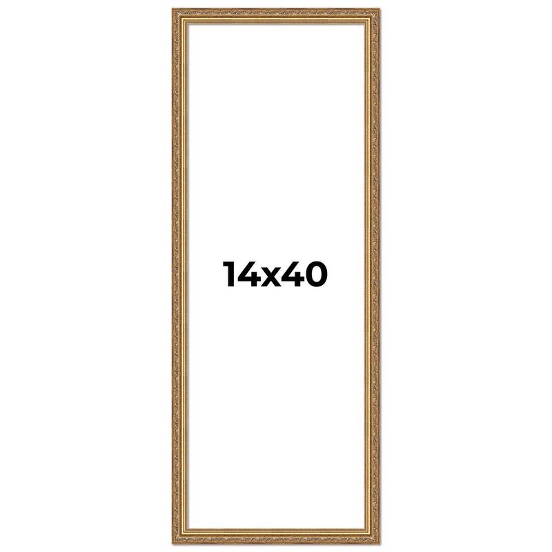 14x40 Frame Red Solid Wood Picture Frame