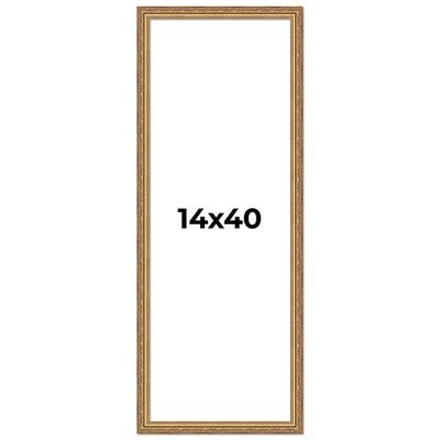 14x40 Frame Red Solid Wood Picture Frame
