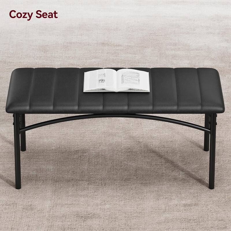 Dining Table Set for 4, Kitchen Table Set for 4 with Upholstered Bench and 2 Chairs