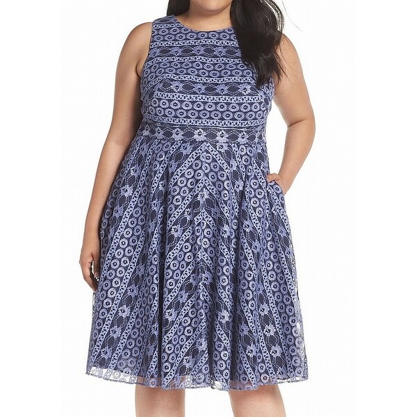 eliza j blue floral dress