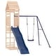 preview thumbnail 3 of 18, vidaXL Swing Set Outdoor Backyard Wooden Playground Equipment for Kids Age 3-8