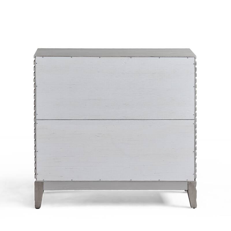 Morden Fort Wood Sideboard Storage Buffet Cabinet with 3D Stripes Doors