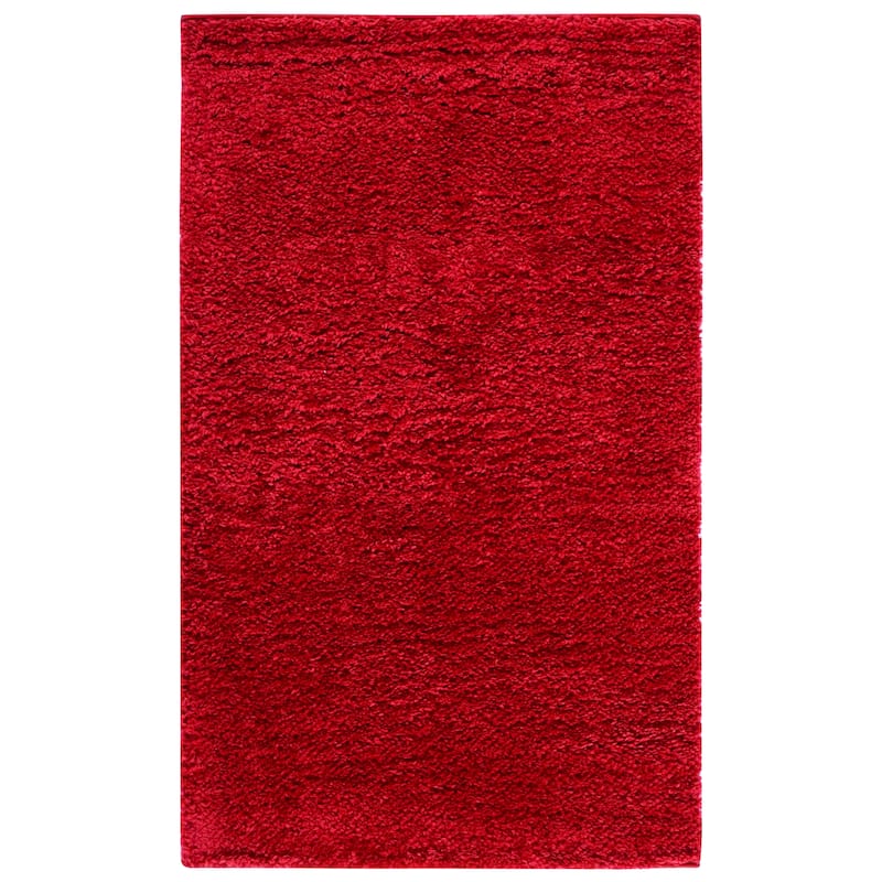 SAFAVIEH August Shag Solid 1.2-inch Thick Area Rug - 2'3" x 4' - Red - Rectangle