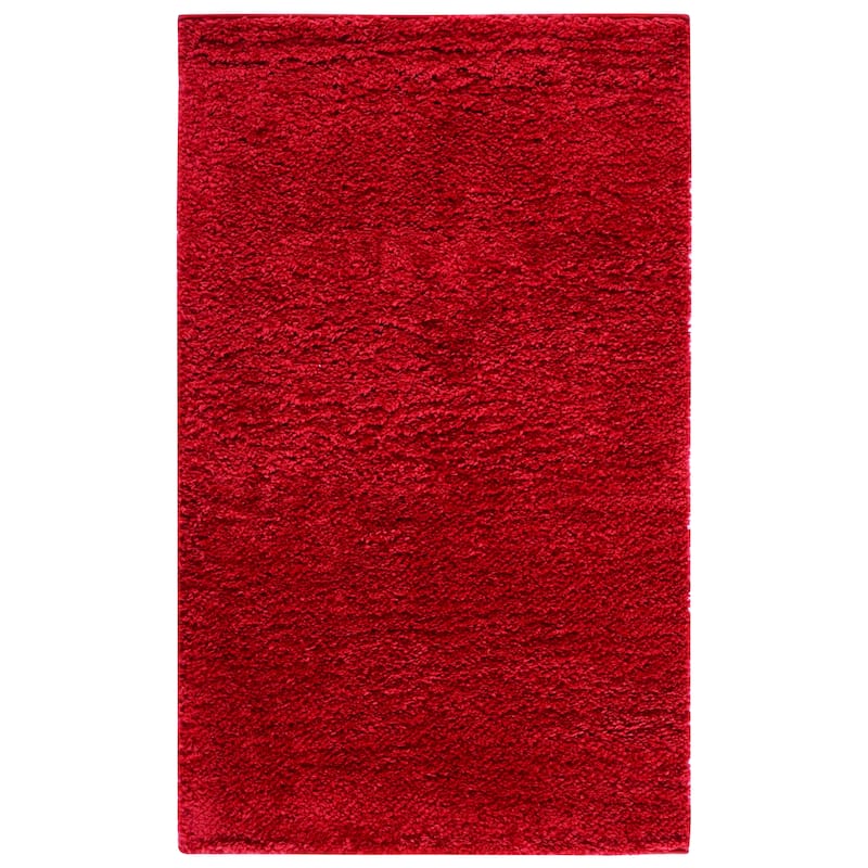 SAFAVIEH August Shag Solid 1.2-inch Thick Area Rug - 2'3" x 4' - Red