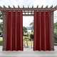 preview thumbnail 30 of 33, ATI Home Delano Indoor/Outdoor Grommet Top Curtain Panel Pair 54x120 - Radiant Red